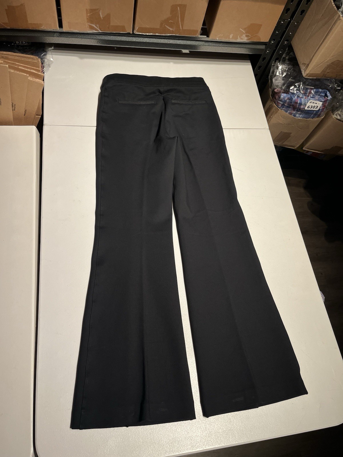 Spanx Pants Women’s Medium Ponte Flared Black Casual Pull On Rayon Nylon 28×30.5