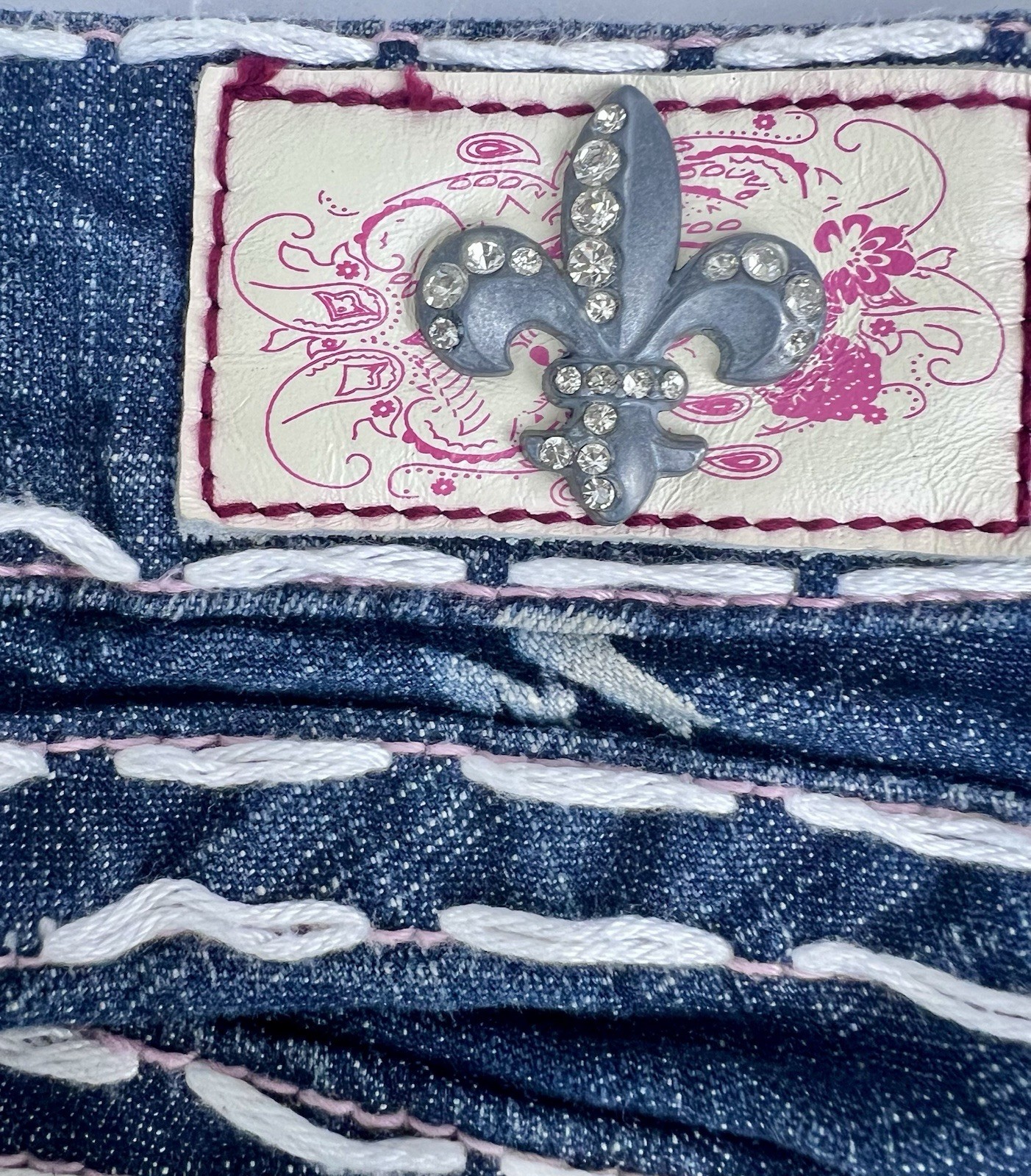 Laguna Beach Women’s Jeans Size 30 Blue Denim 33X32 Mid Rise Super Thick Stitch