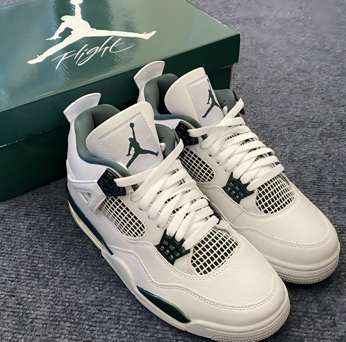 Men’s Jordan 4 “Oxidized Green” Mid Top Retro Basketball Shoes US Size 7-12