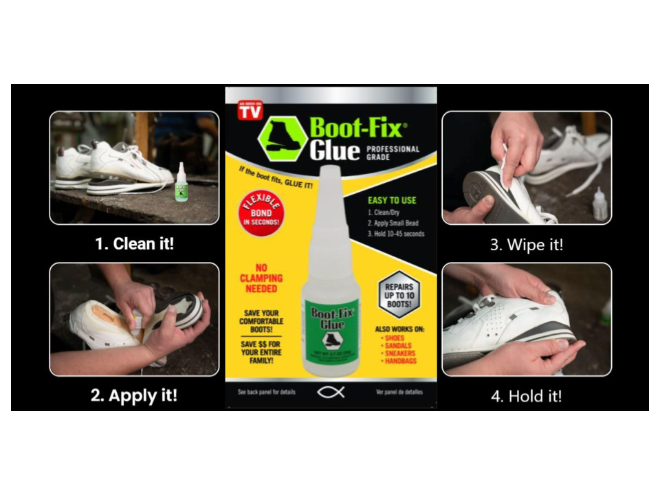 Boot-Fix Glue: Professional Grade Shoe Repair Glue for Boots, Shoes, and More