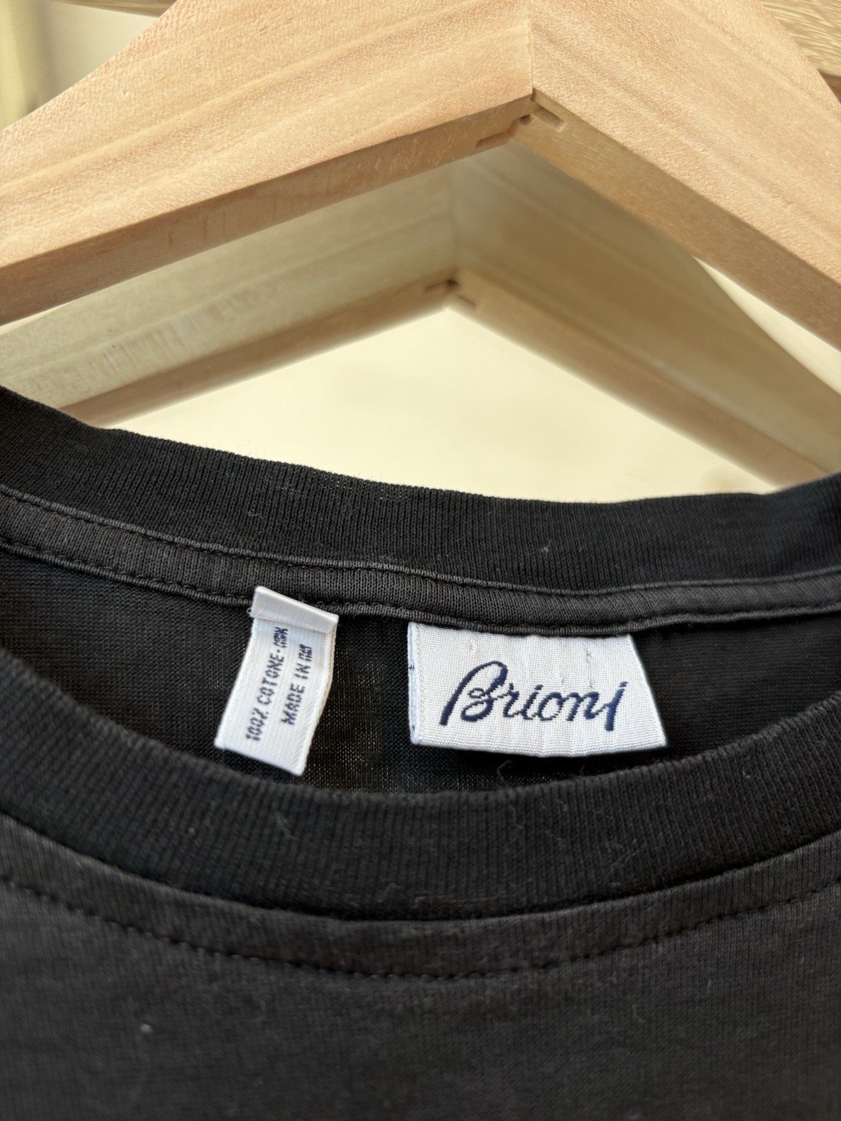 Brioni Black Luxury Mens Tshirt Size L