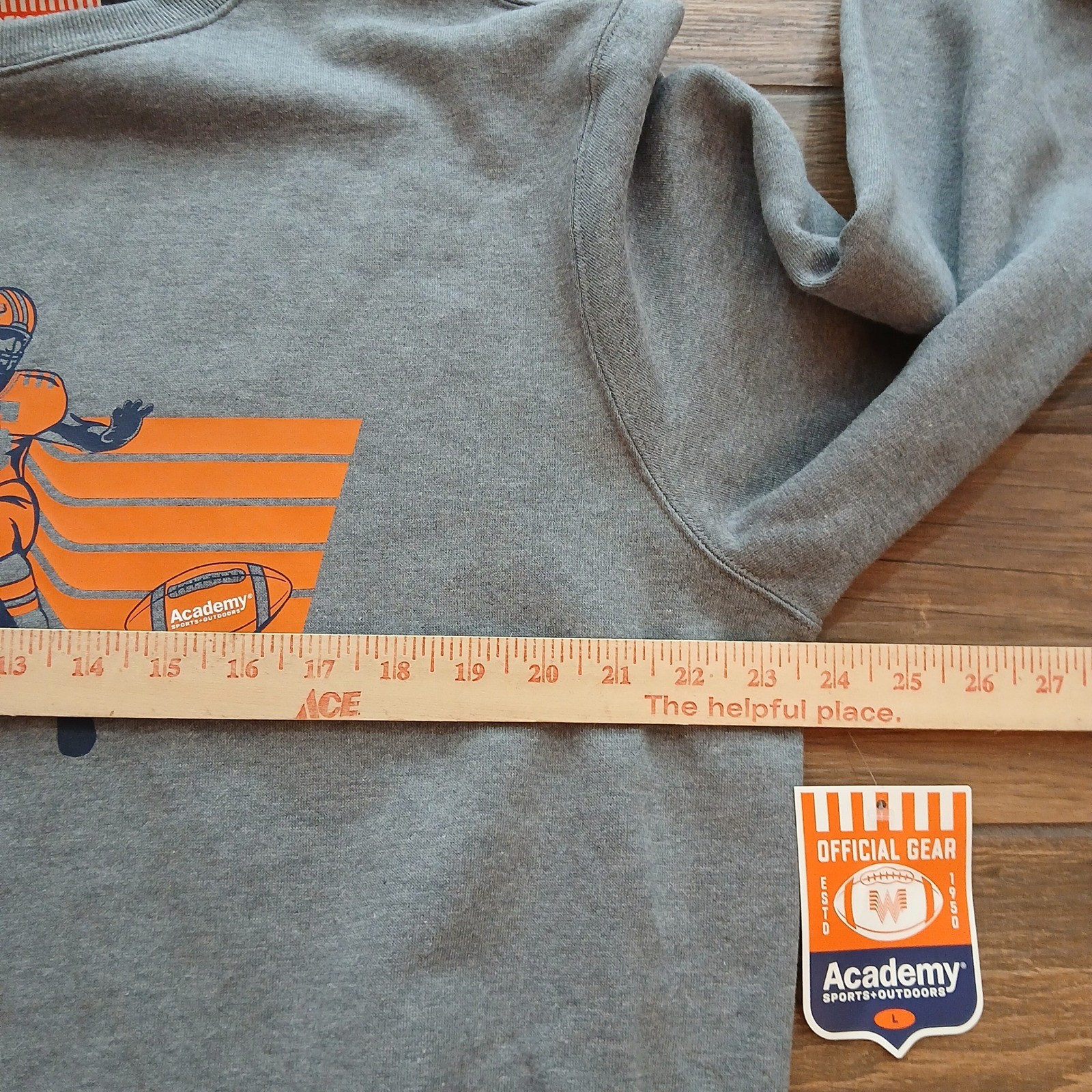 Whataburger Academy Sports Sweatshirt Mens Large Grey 75 Years Football Pullover