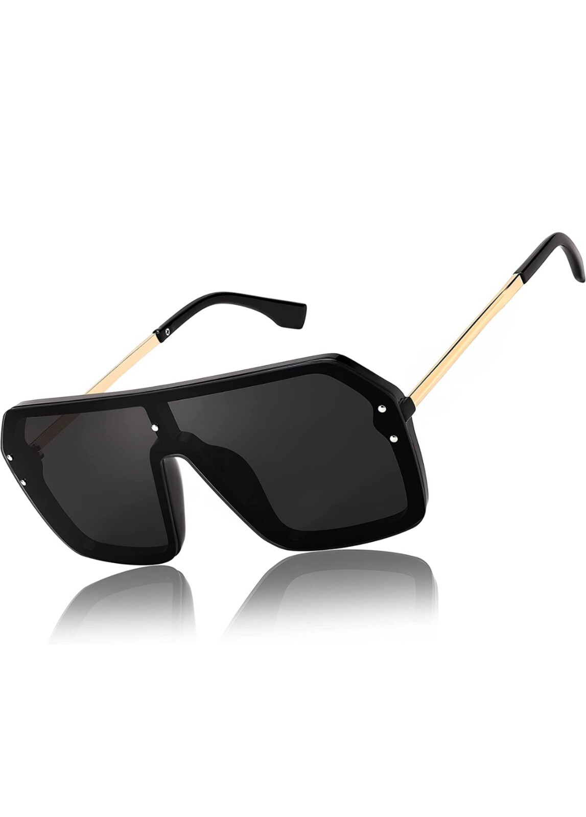 Fashion Oversize Flat Mirror Lens Square Large Men’s Women’s Miami Sunglasses