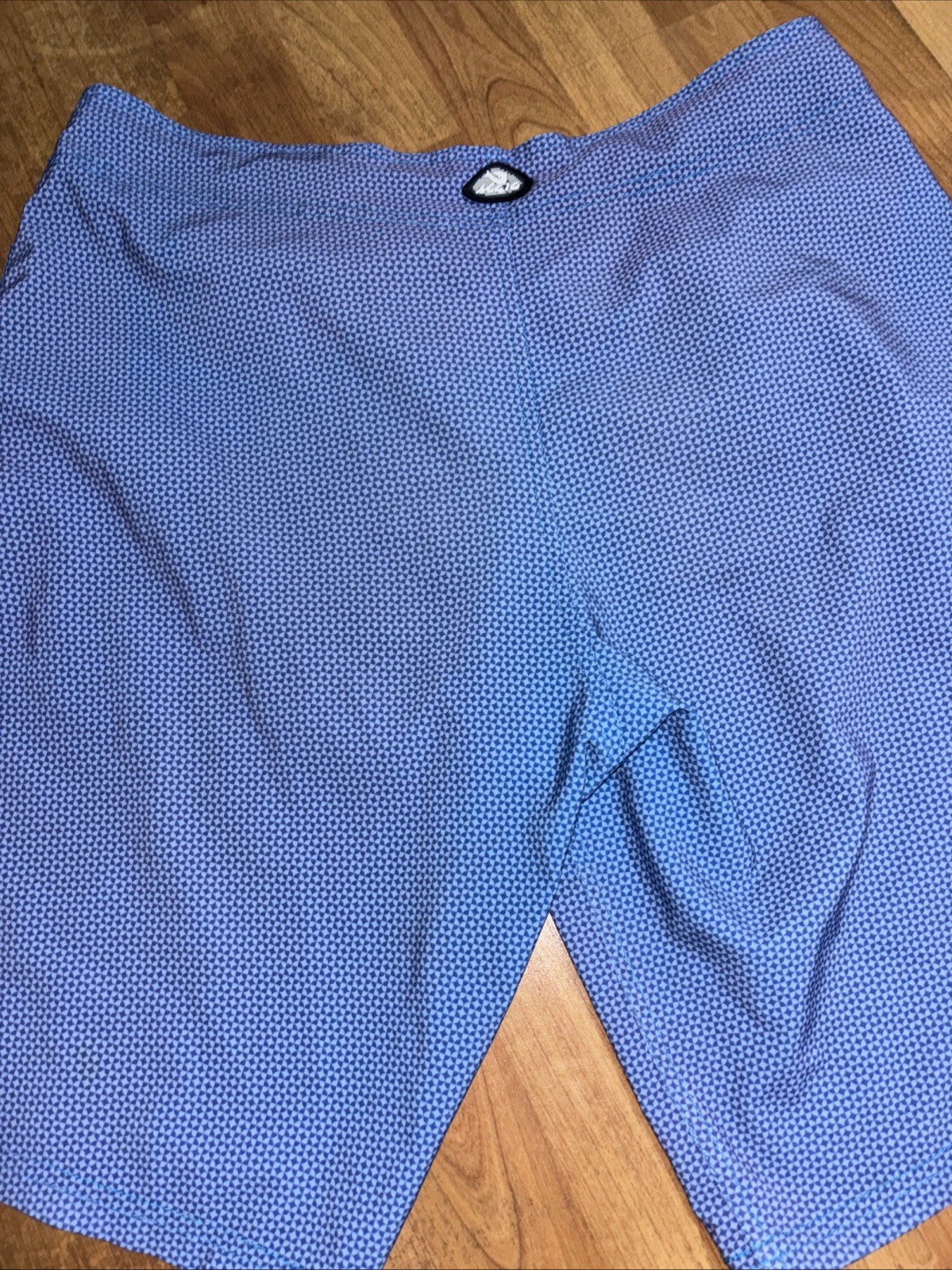 Mojo Fishing Shorts Mens Size34 BlueStretch Board Shorts Geometric 10” inseam