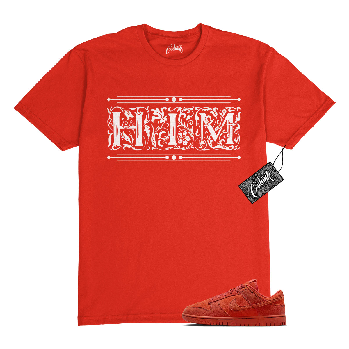 Dunk Valley of Fire Picante Red Dragon Red T Shirt to Match HIM