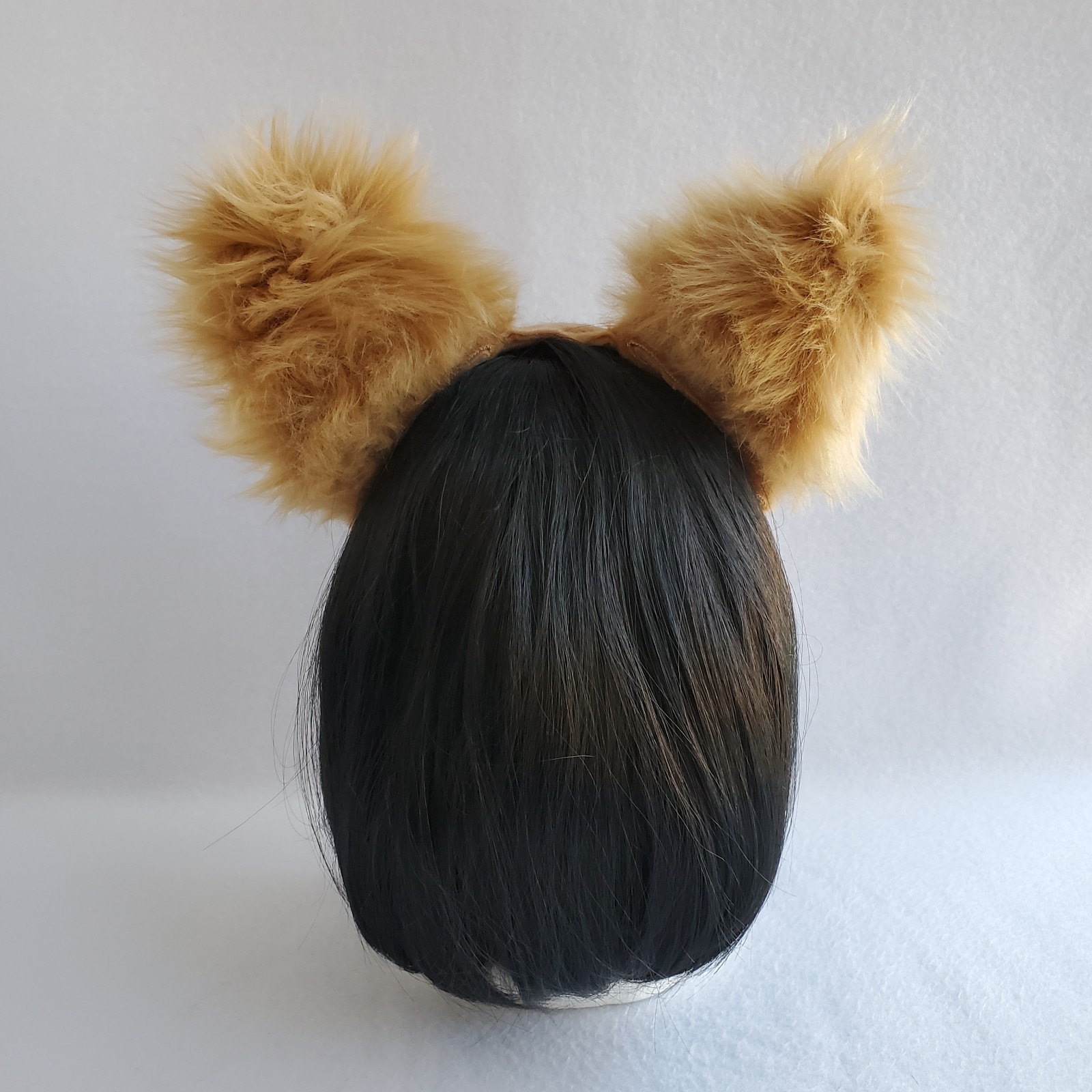 Caramel Brown WOLF EARS furry HEADBAND dog anime cosplay Halloween Holo Spice