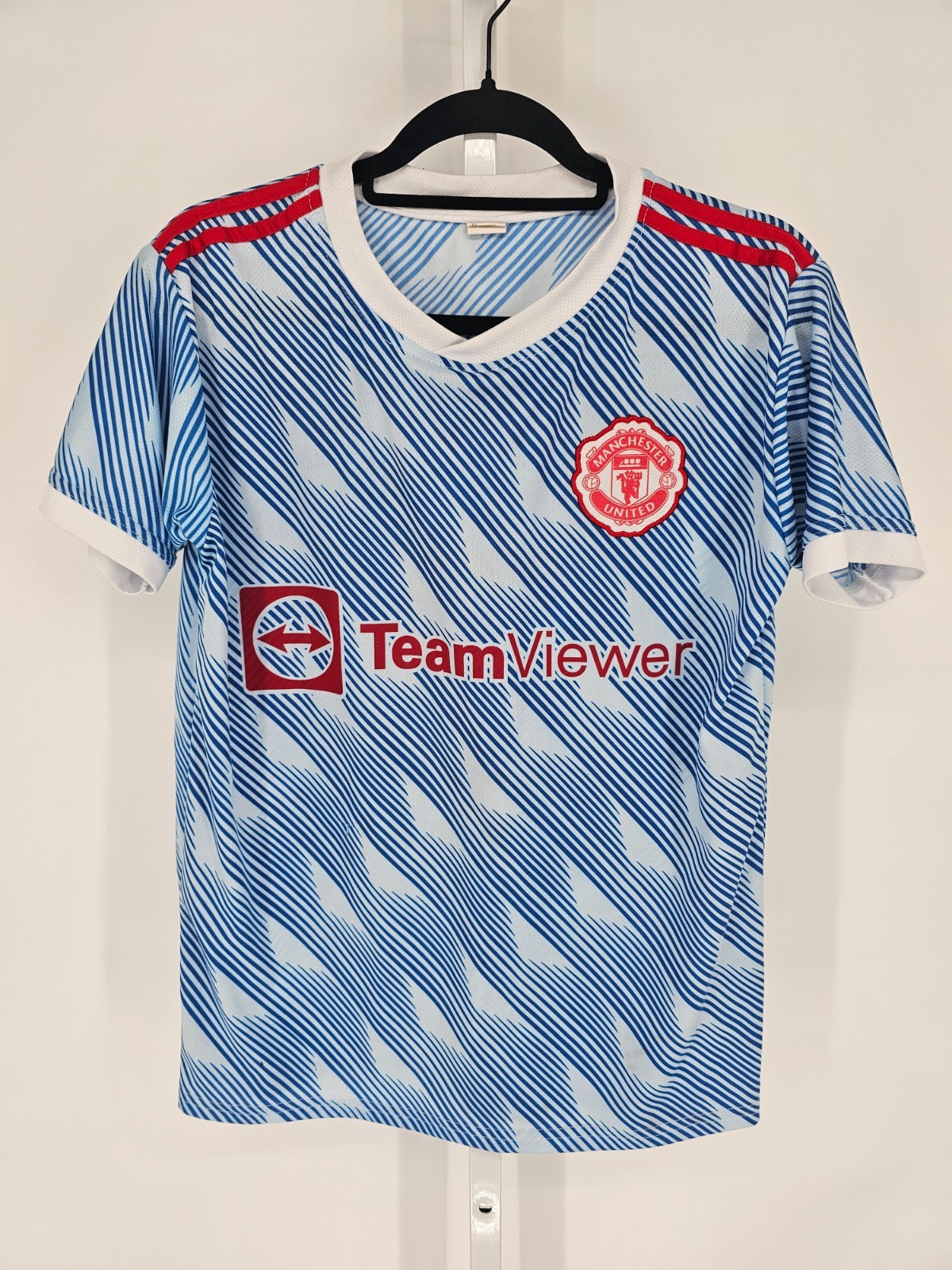 Manchester United 21/22 Away Jersey Men’s Size Small Blue Ronaldo #7