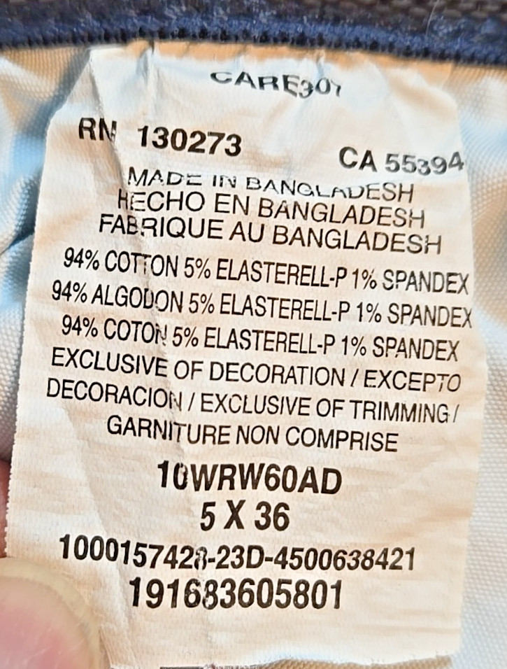 Wrangler Willow Denim Women’s Jeans; Size 5×36; 10WRW60AD