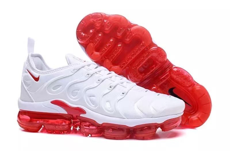 Nike Air Vapormax Plus TN White Red Men’s Shoes Size 7-12 Free Shipping