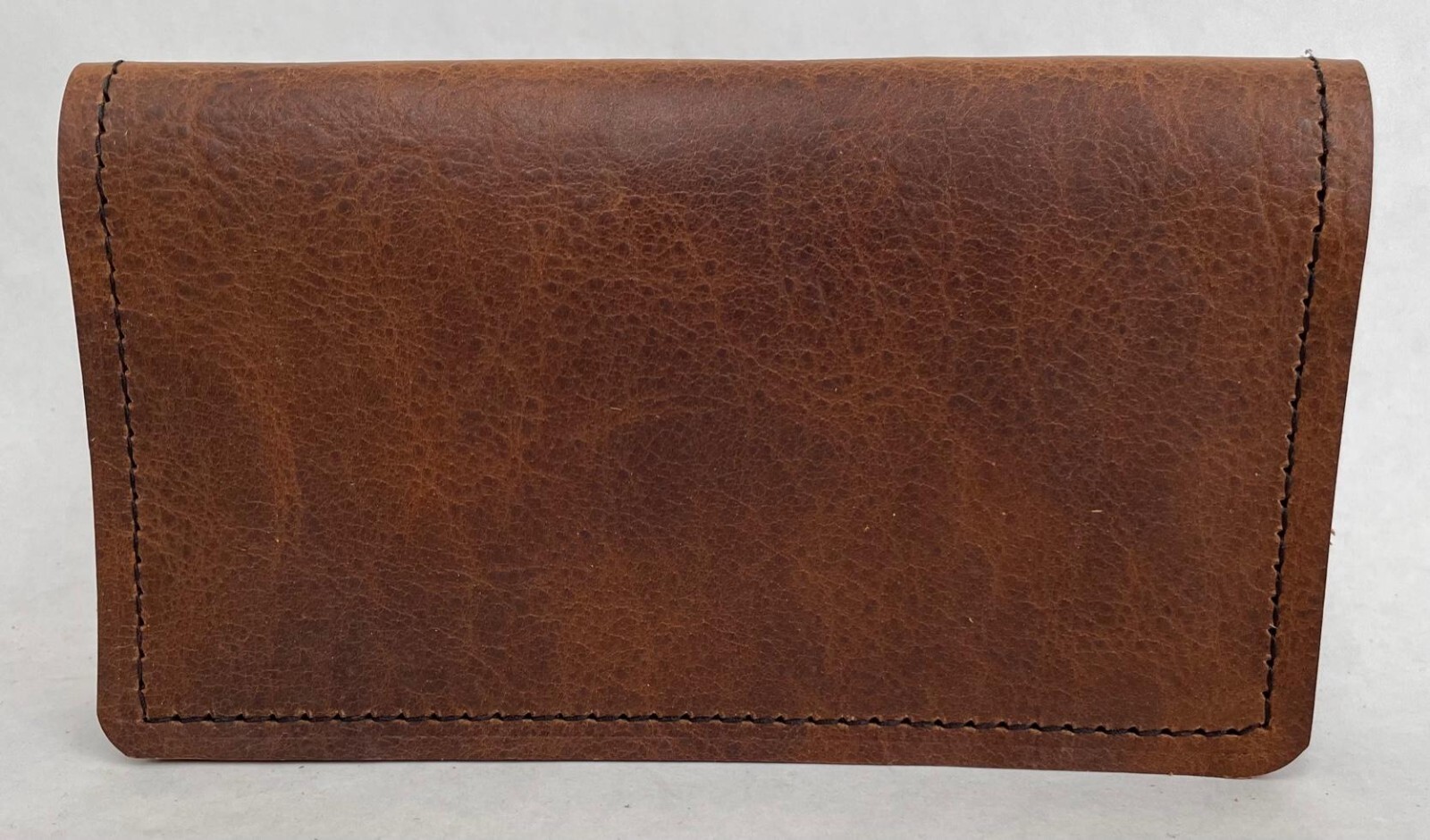 WAXED BISON LEATHER CHECKBOOK COVER US MADE FREE DUPLICATE DIVIDER FREE SHIP