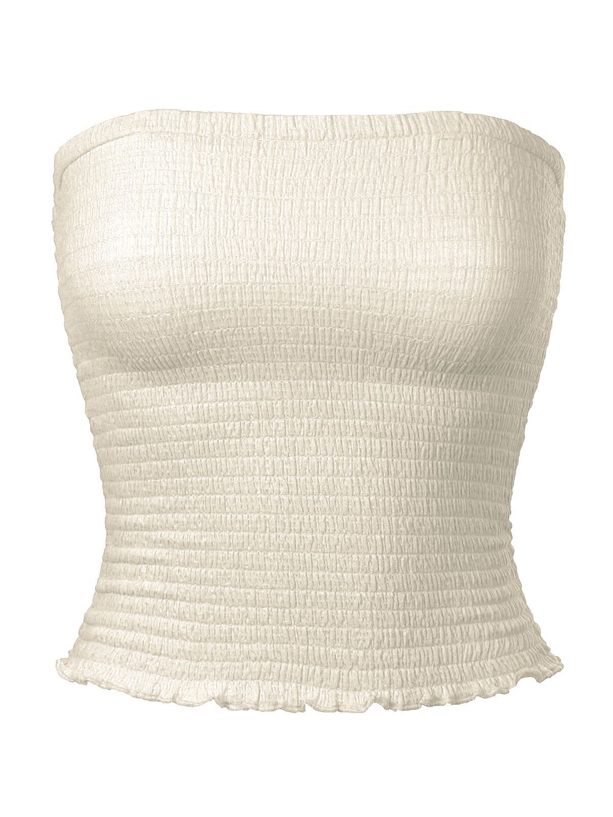 MixMatchy Sexy Strapless Smocked Summer Tube Top