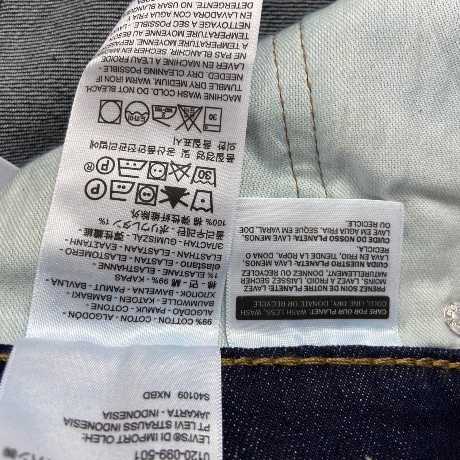 Levi’s 502 Regular Taper Mens 33×32 (Fits35x31) Dark Blue Stretch Denim Jeans