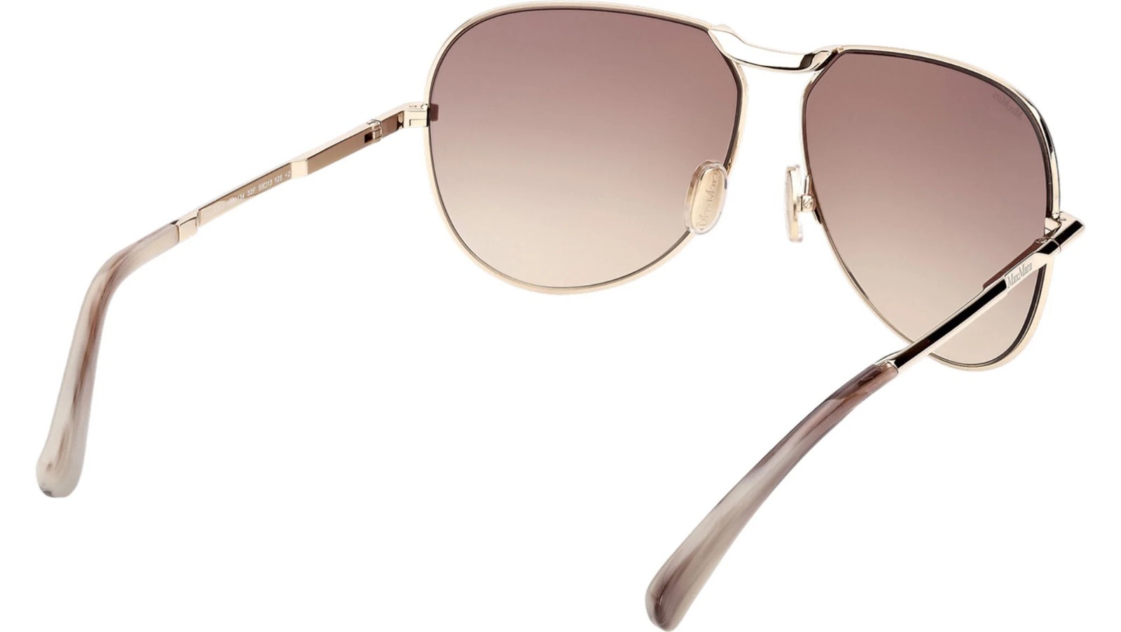 NEW MAX MARA MM0134 32F GOLD/BROWN GRADIENT AUTHENTIC SUNGLASSES 59-13-125