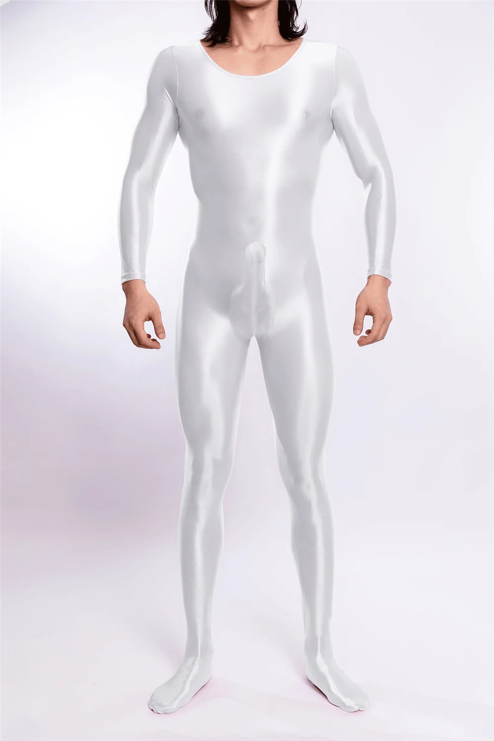 Bodysuit Shiny Oil Glossy Body Stocking Sheath Tights Night Club Wear Jumpsuits