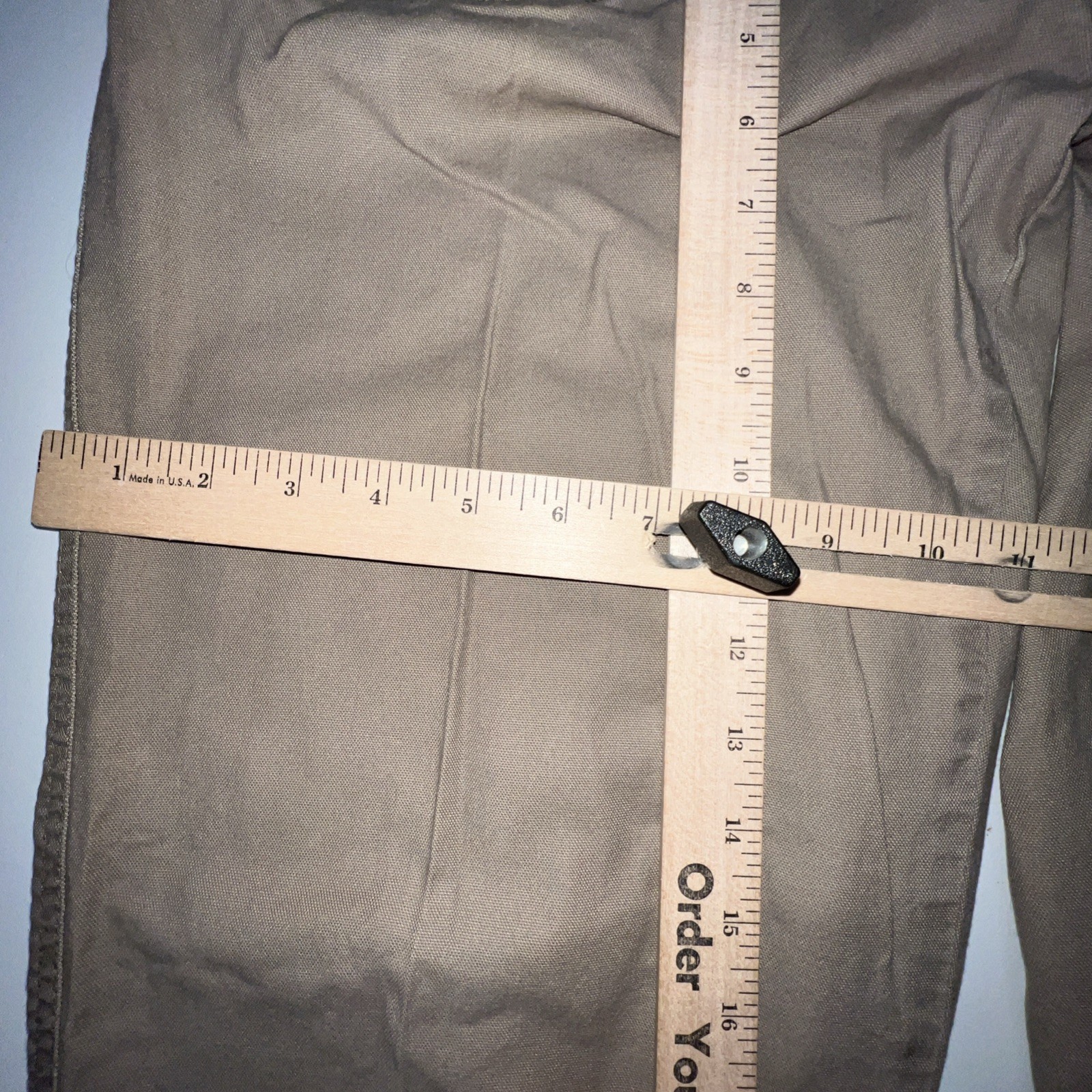 WOOLRICH Pants Woman’s Size 14 Tan/Brown Khaki 98% Cotton 2% Spandex Stretch