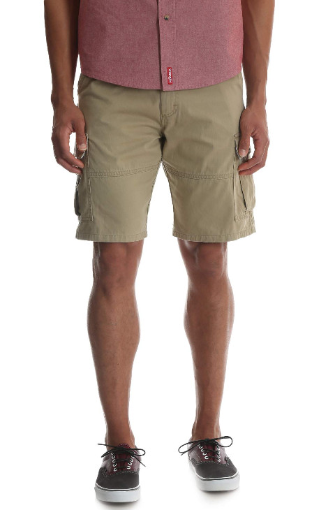 Men’s Wrangler Cargo Shorts w/ Stretch Khaki Relaxed Fit Tech Pocket ALL SIZES