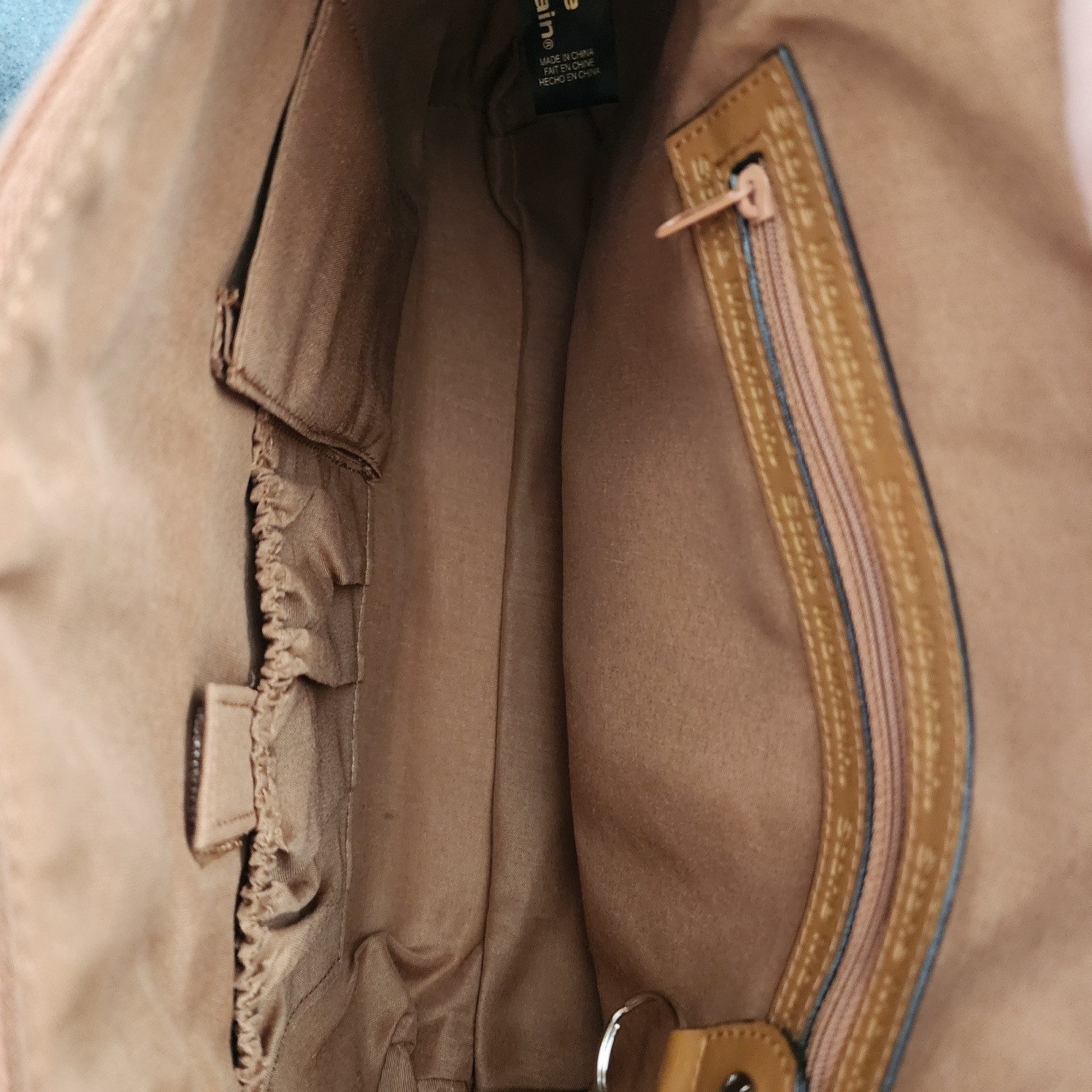 VTG NWT Macy’s Tan High Country Genuine Leather Handbag Purse 13.5×8.75 inches