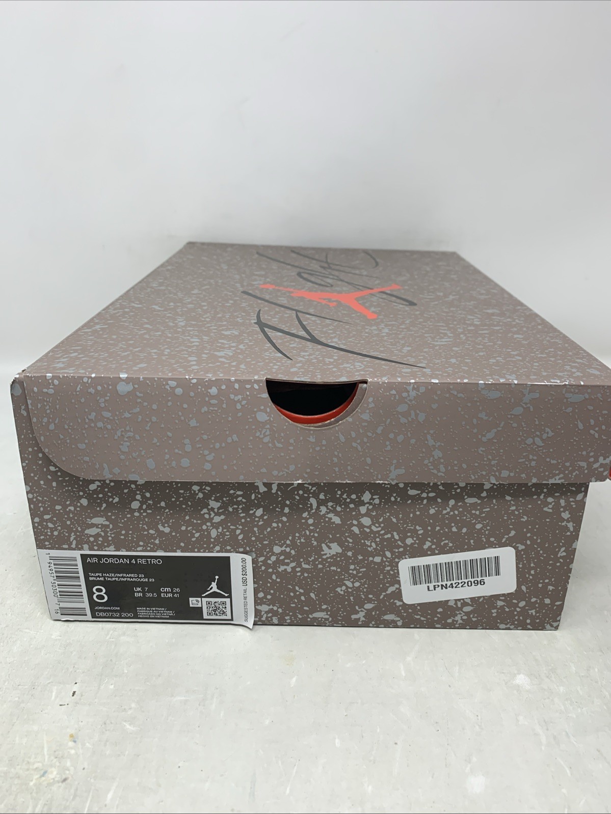 Air Jordan 4 ‘Taupe Haze’ Brown Sneakers, Size 8 BNIB DB0732-200