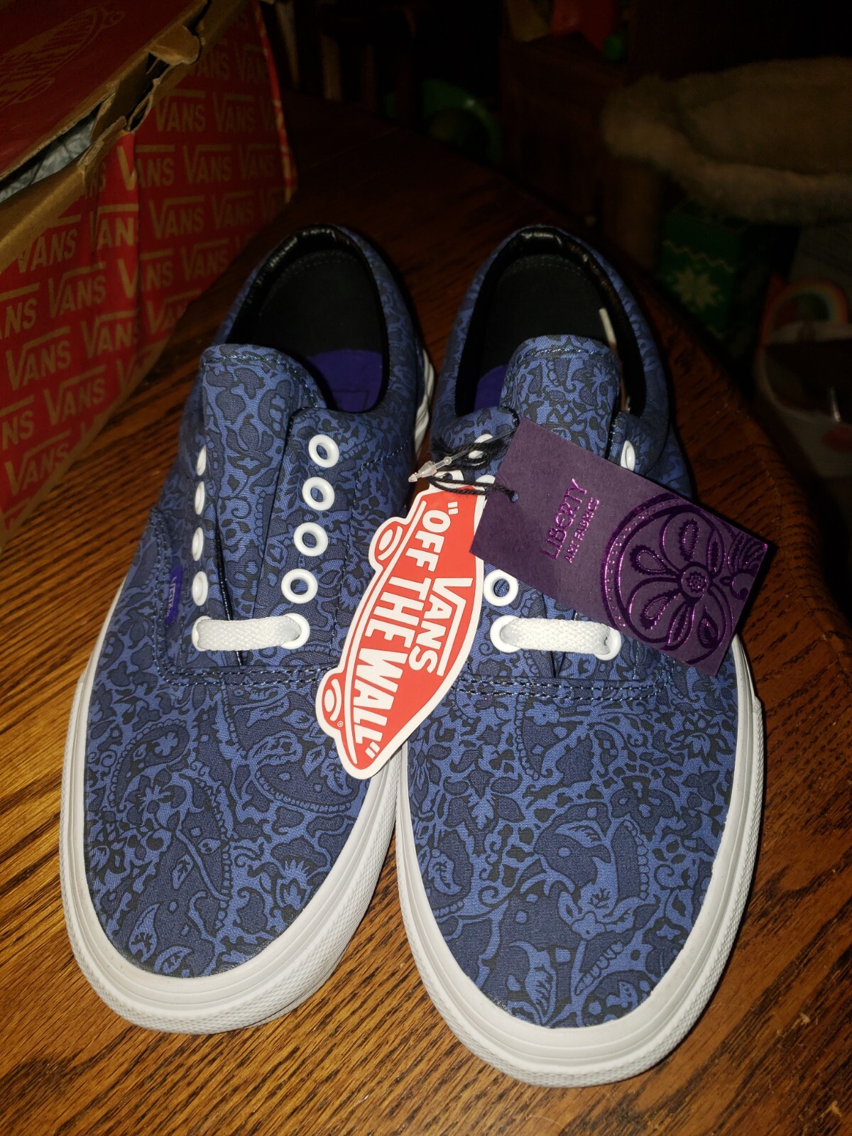 Vans ERA Liberty Art Fabrics Tonal Paisley Navy Size 8.5 Men/ 10 Women
