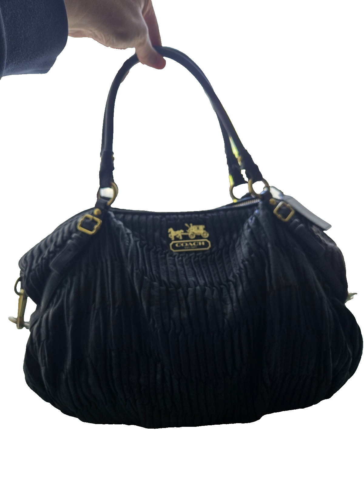 Authentic Coach Madison Gathered Leather Sophia Satchel (Style No. 15947)
