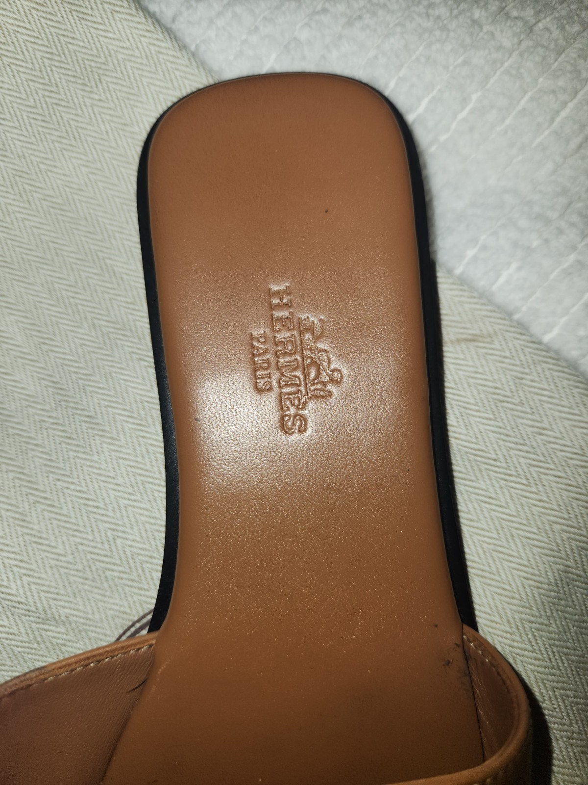 Authentic Preloved Hermes Giulia Sandals In Natural Calfskin Leather Size: 40