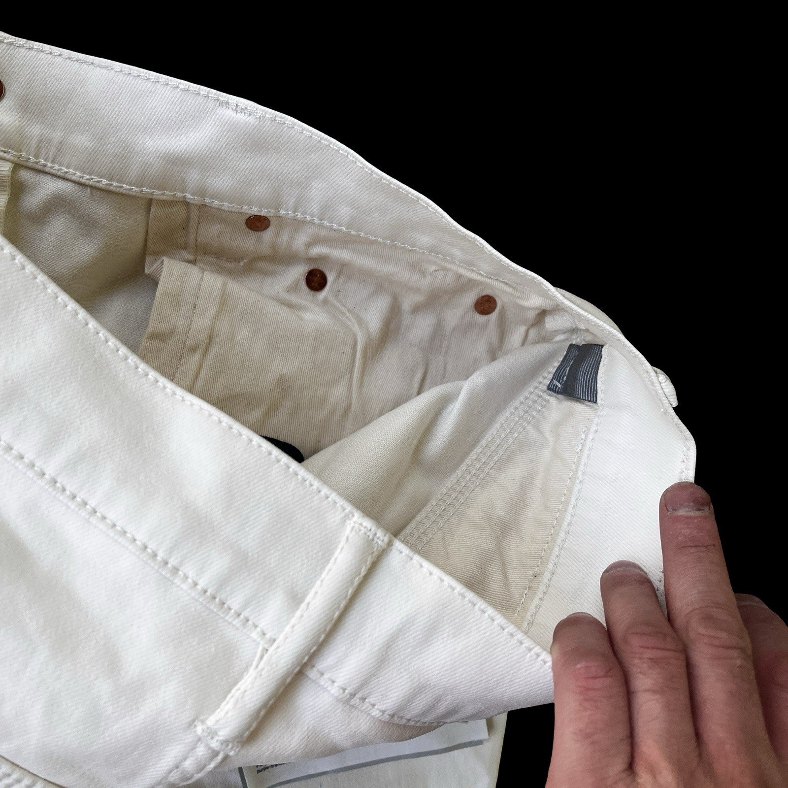 PURPLE BRAND p004 Cargo Flared Jeans White Size 34