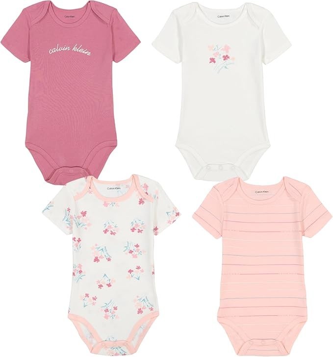 Calvin Klein baby-Girls 4-Pack Bodysuits Set Size 0/3M 3/6M 6/9M 12M 18M