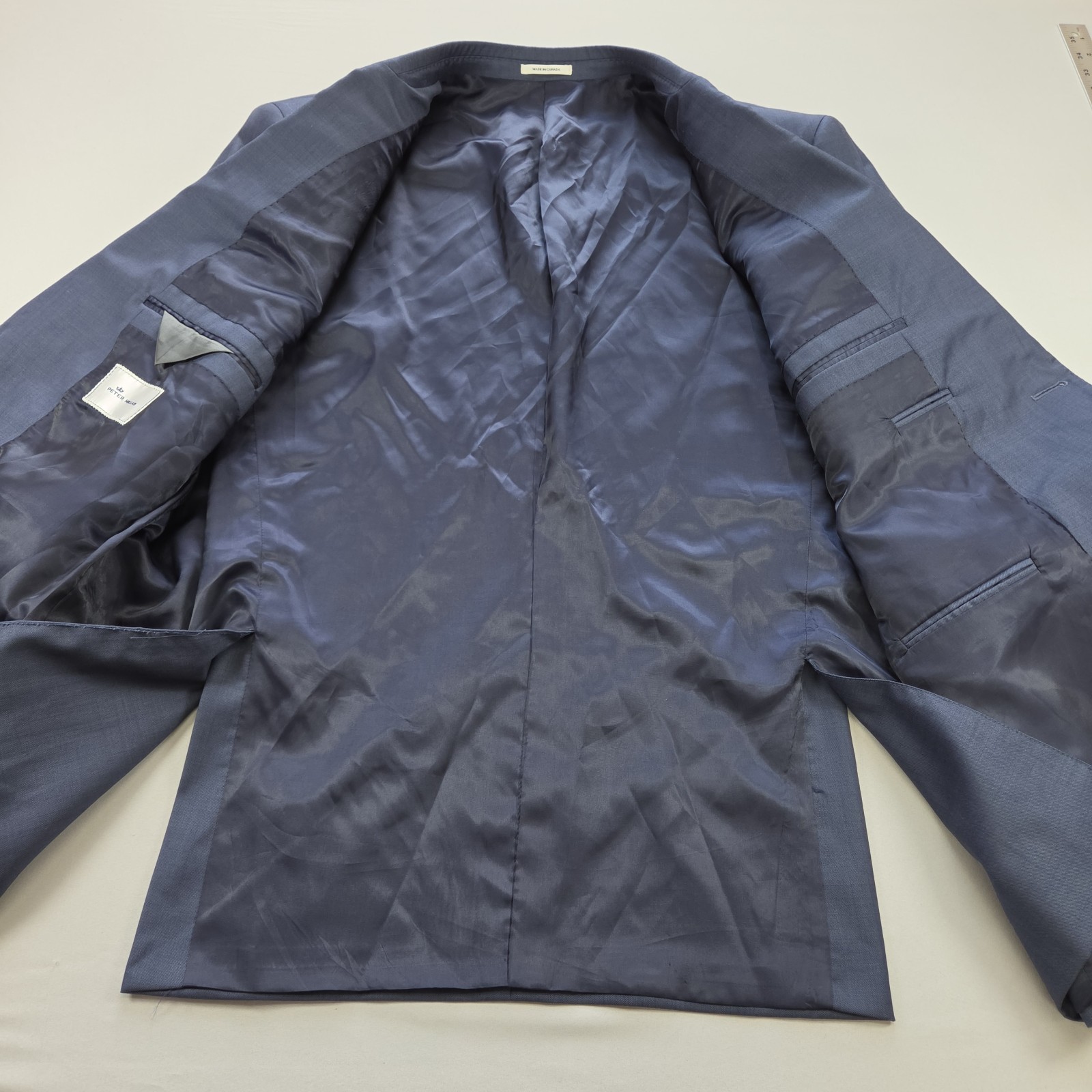 PETER MILLAR Flynn Classic Fit Wool 2 Piece Suit, Navy, Size 48R Pants 42×29