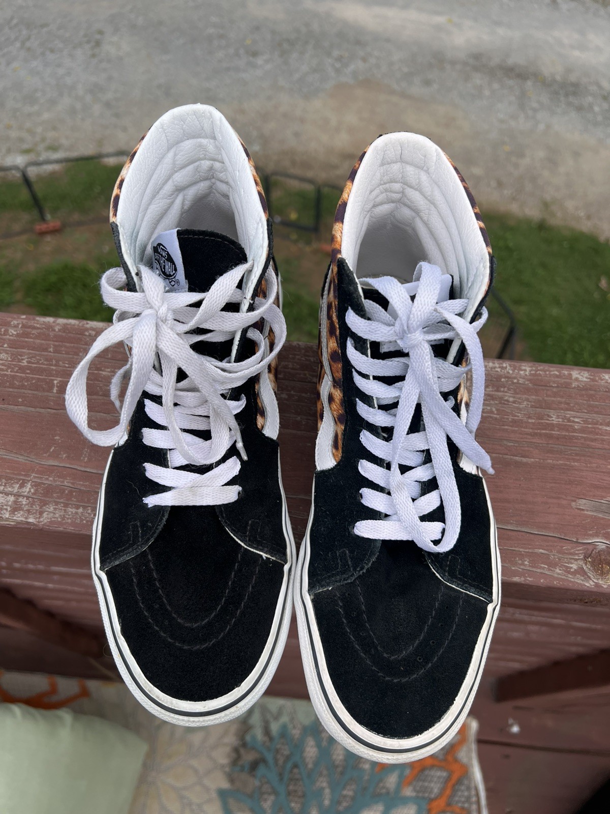Vans LEOPARD Sk8-Hi Tops, Suede and Leopard. Womens 9.0 / Mens 7.5