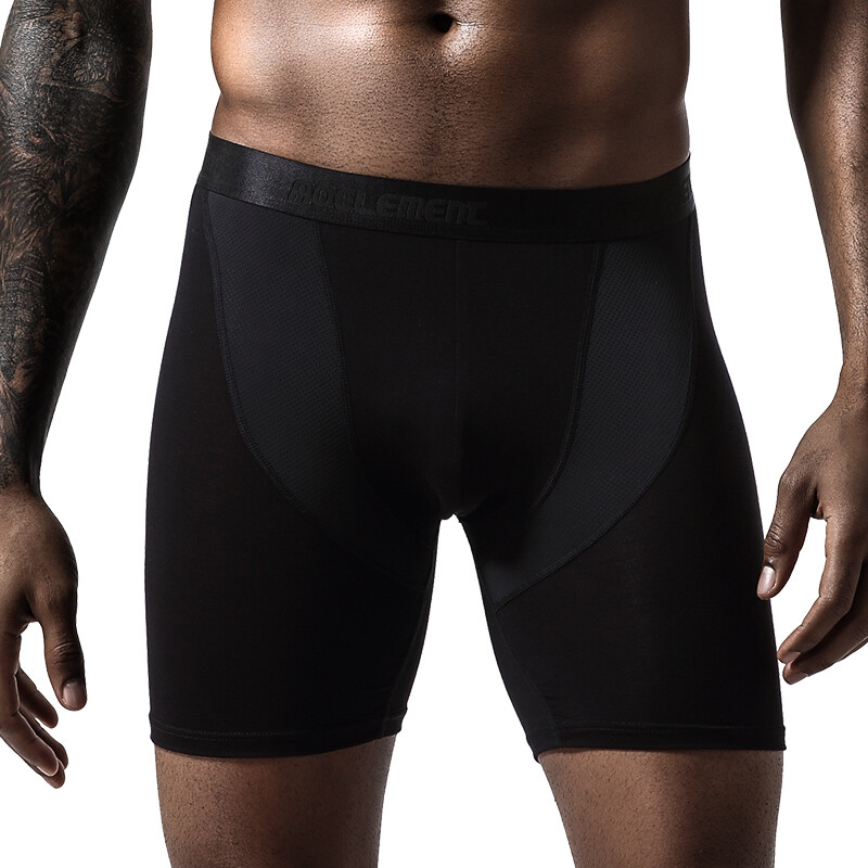 3 Pack Men Boxer Underwear Tagless Breathable Shorts Compression Soft Trunks US