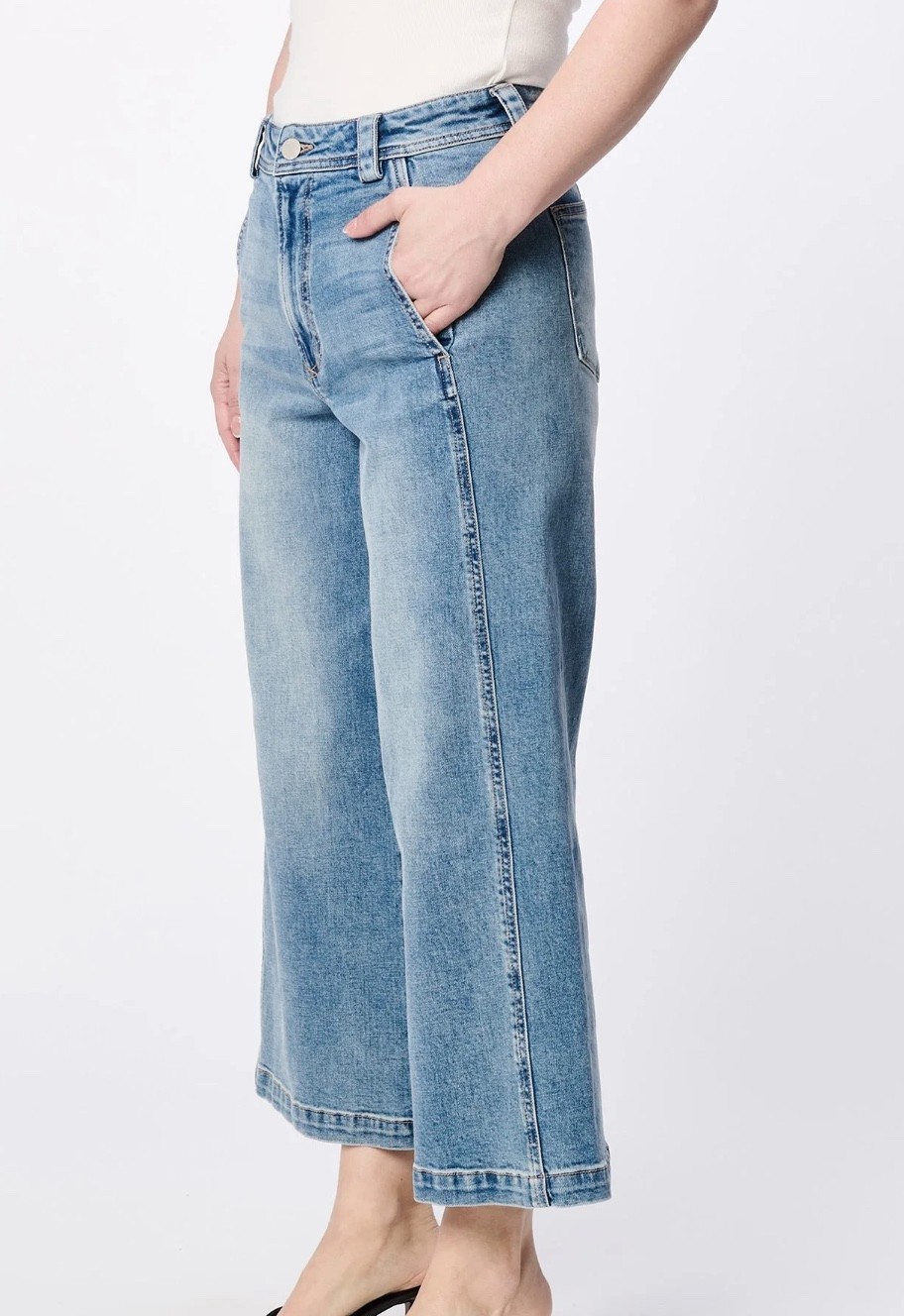Dear John Audrey Wide Leg Jean Denim Cotton Surfwind Size 27 NWT Retail $105
