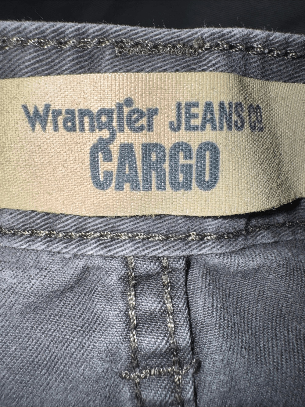Wrangler Cargo Casual Cotton Pants Solid Charcoal Gray size 46 x 30