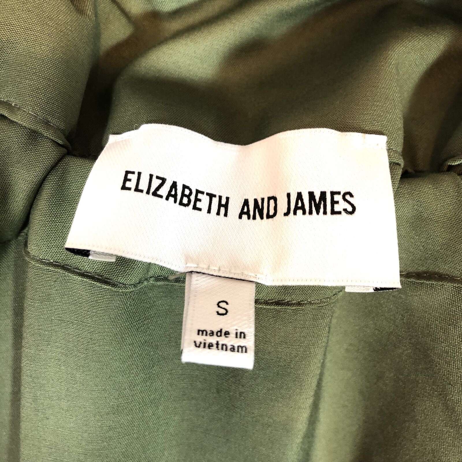 ELIZABETH and JAMES Army Green Utility Jacket – S