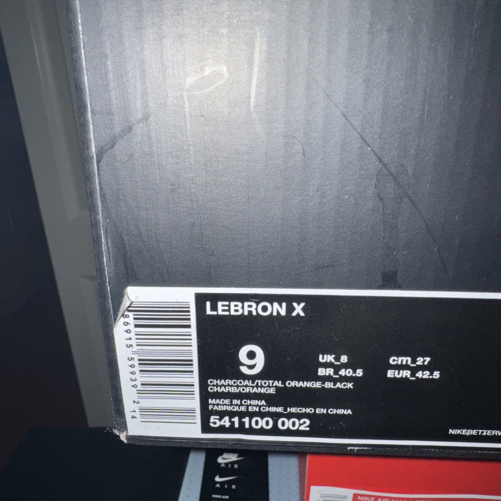 Nike LEBRON X LAVA SZ.9 541100 002