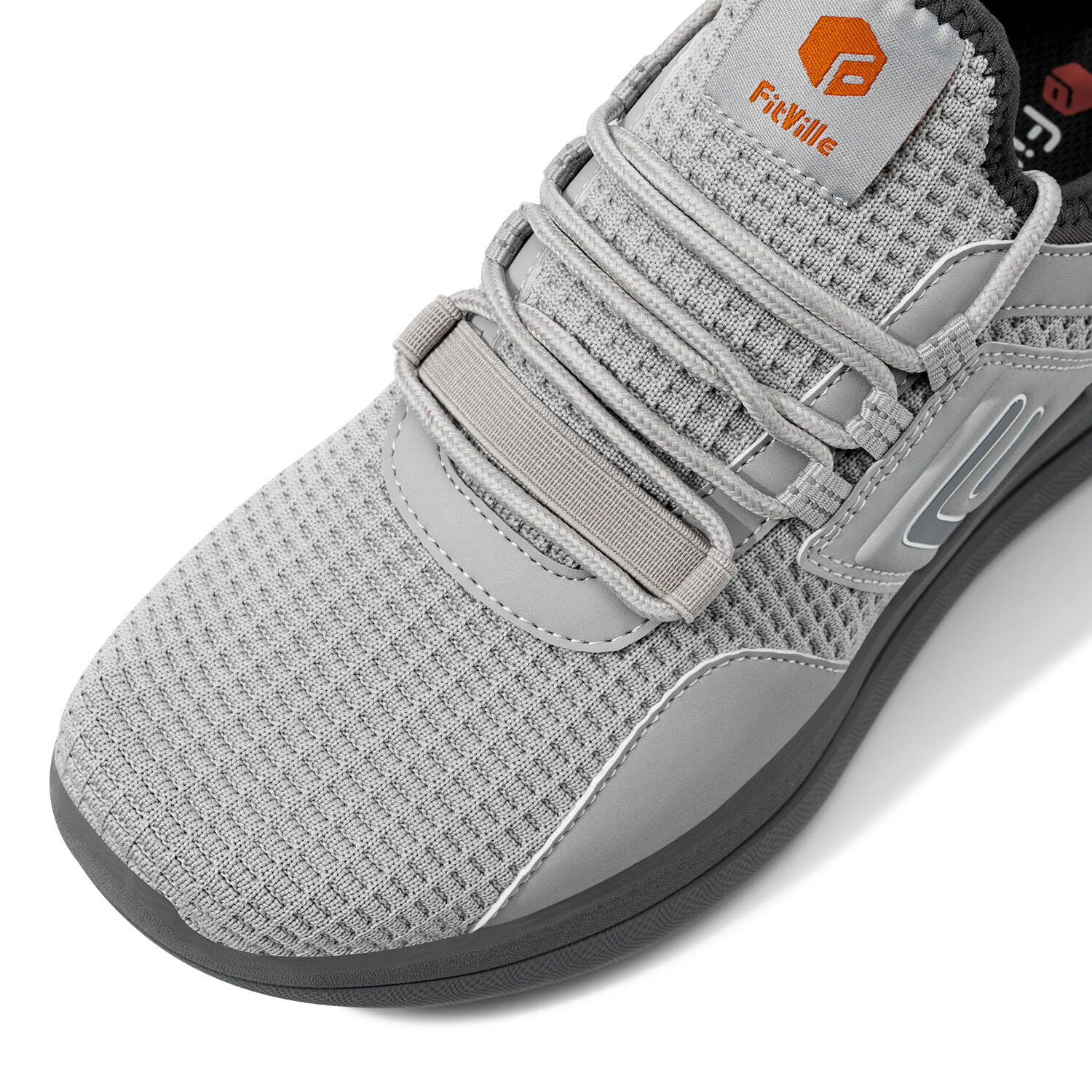 FitVille Men’s Running Walking Shoes Extra Wide Athletic Trainers Sneakers Gray