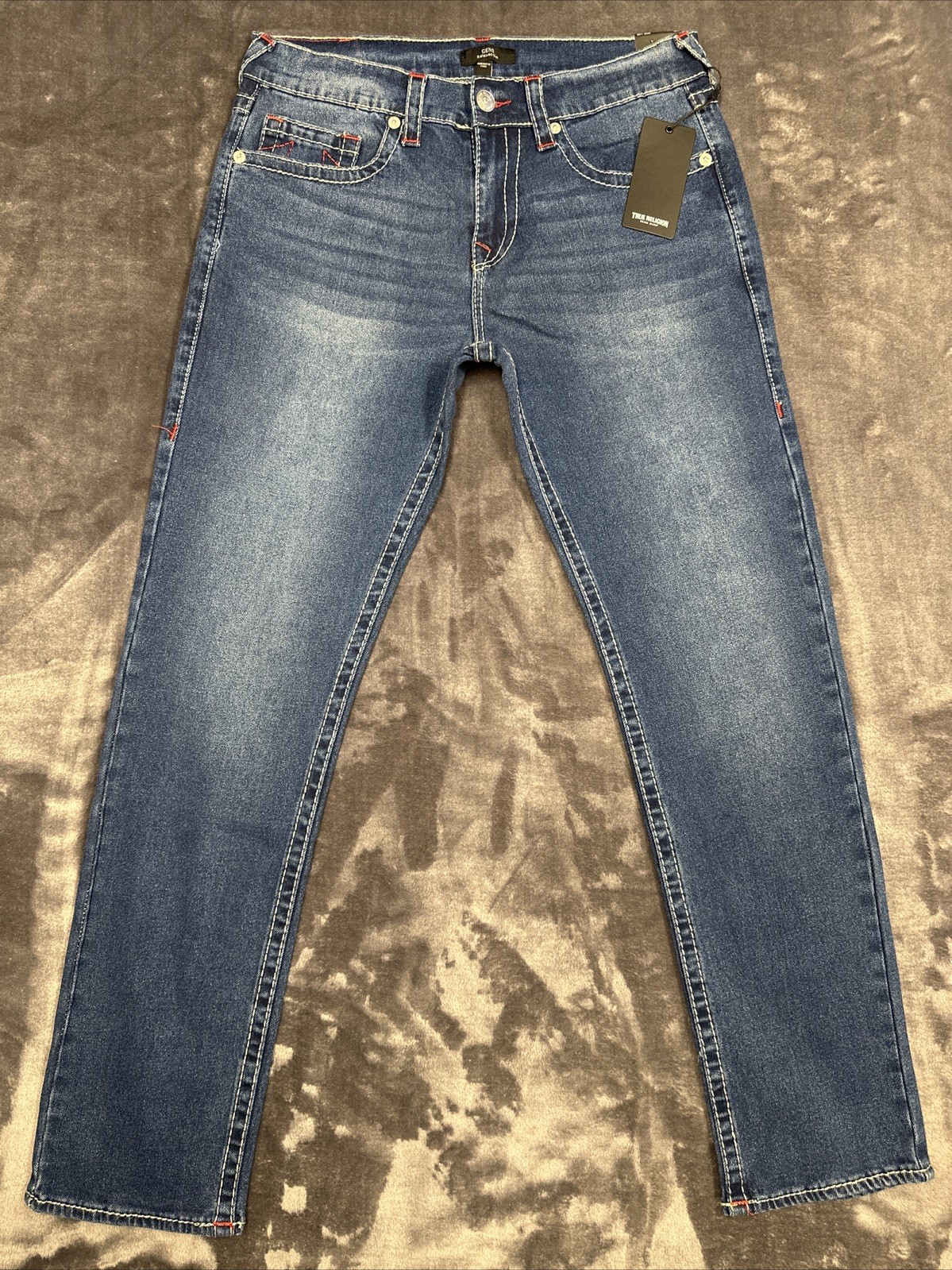 True Religion Geno Big T ”Medium Rustic Barn Wash” 32×32 Relaxed Slim #700600