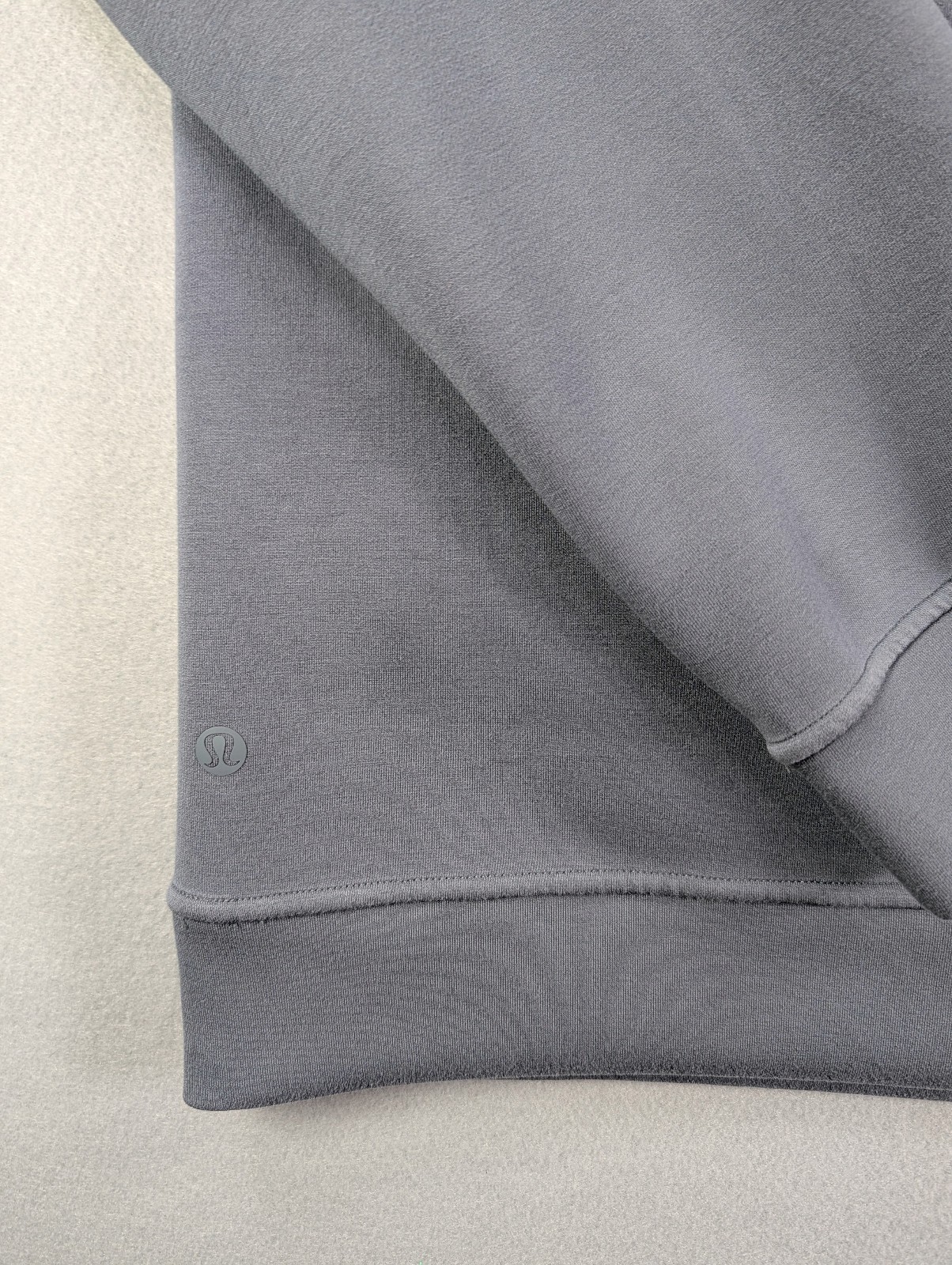 Lululemon Smooth Spacer Quarter Zip Pullover Mens Large Gray Kangaroo Pocket