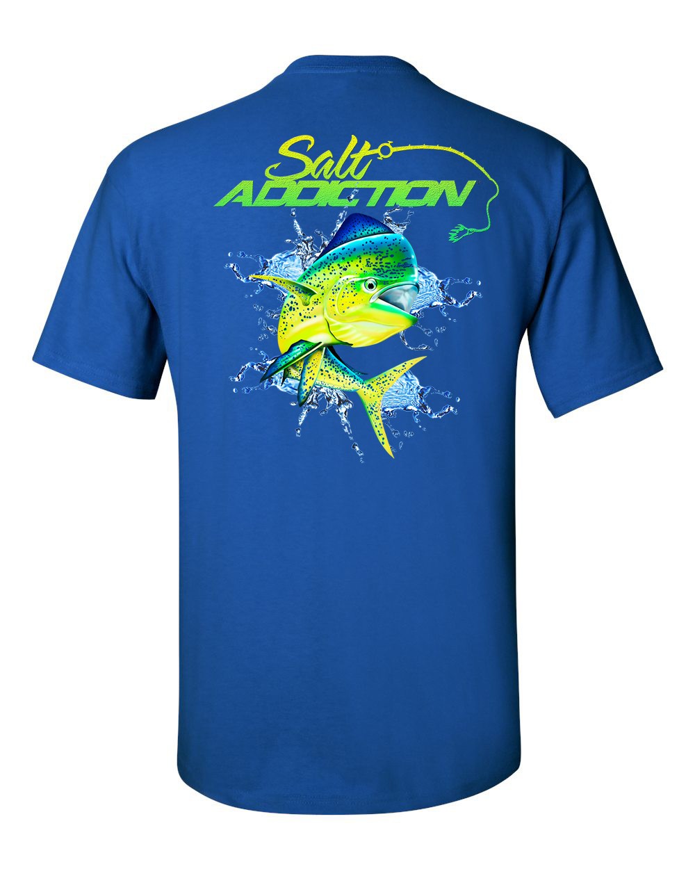 Salt Addiction Saltwater Dolphin Fishing Short Sleeve T Shirt Mahi Mahi Ocean