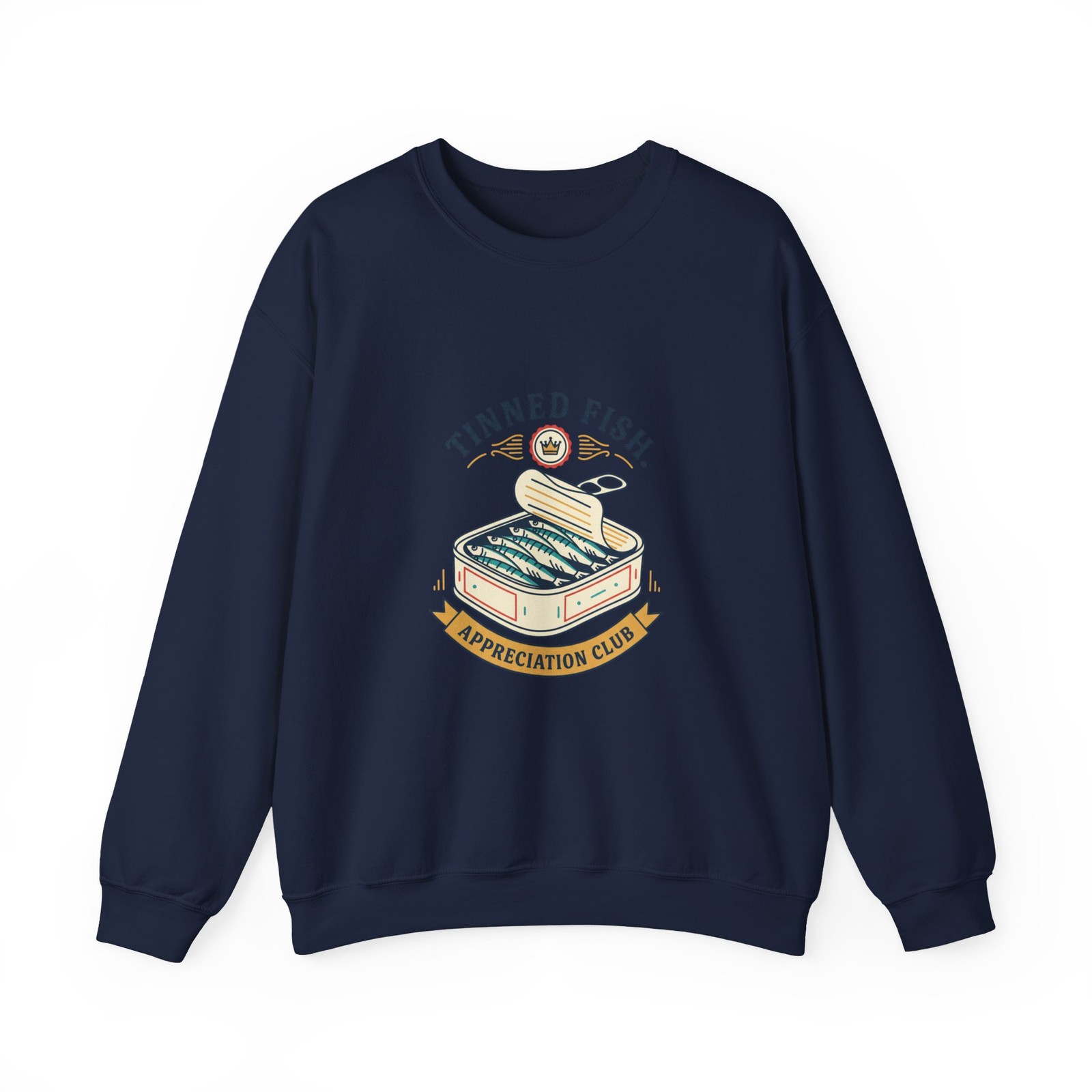 Tinned Fish Appreciation Club Sweatshirt | sardine art, gourmet pantry