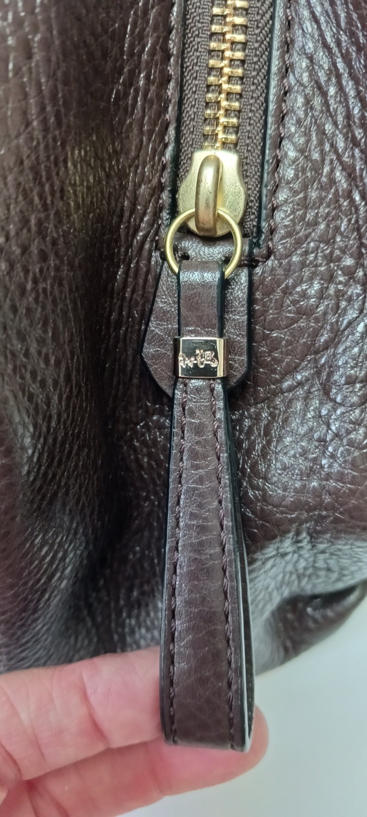 Vintage Coach Madison Phoebe 26224 DARK BROWN Pebbled Leather Bag 2010s * NOS