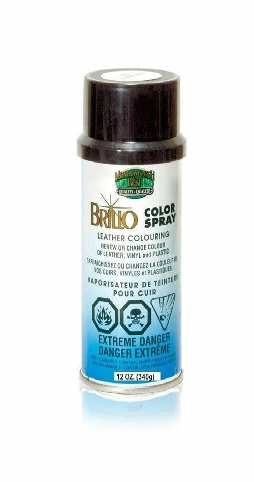 Moneysworth & Best Brillo Leather/Vinyl/Plastic Color Renew Spray Black 12 oz