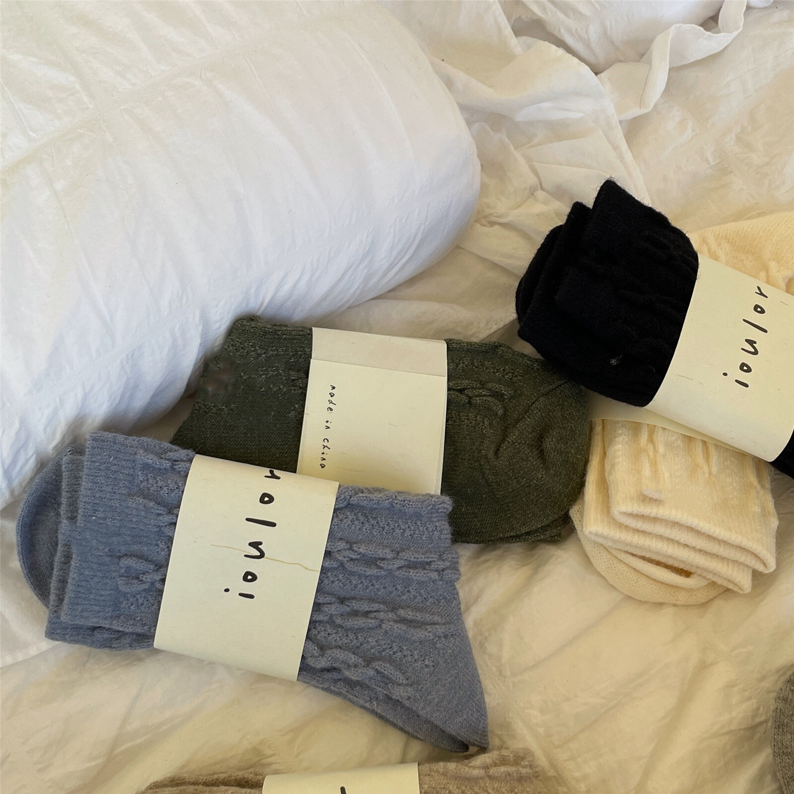 5 Pairs Women Wool Crew Socks Warm Heavy Thick Design Knit Boots Fuzzy Soft 5-9
