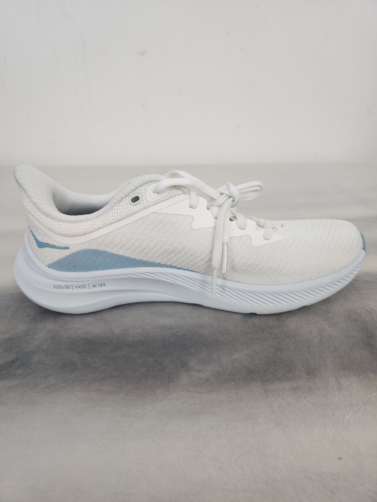 Hoka One One Solimar 1123075/WTND White / Tundra Blue Womens Size 7B
