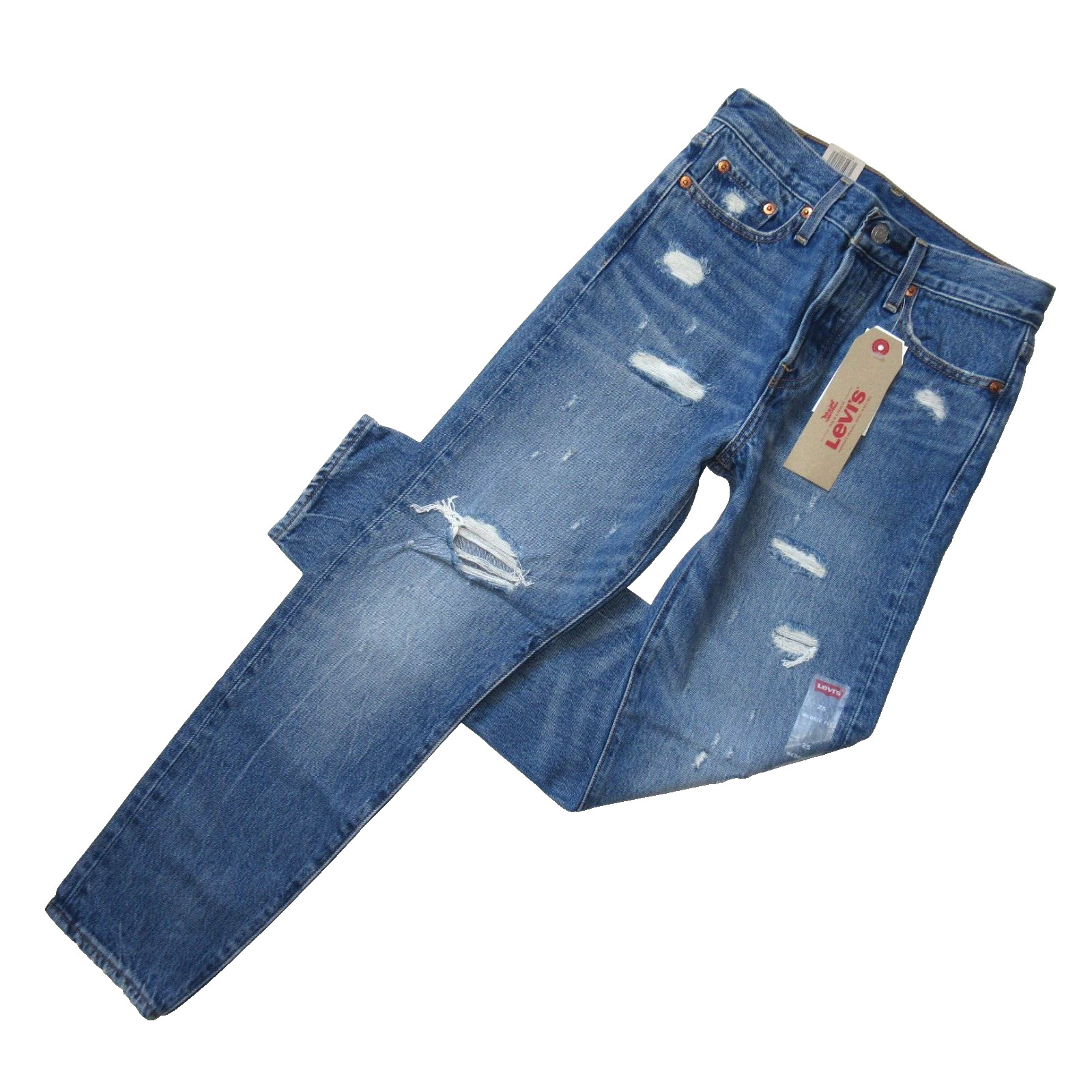 NWT Levi’s Wedgie in Partner in Crime High Rise Destroyed Distressed Jeans 25