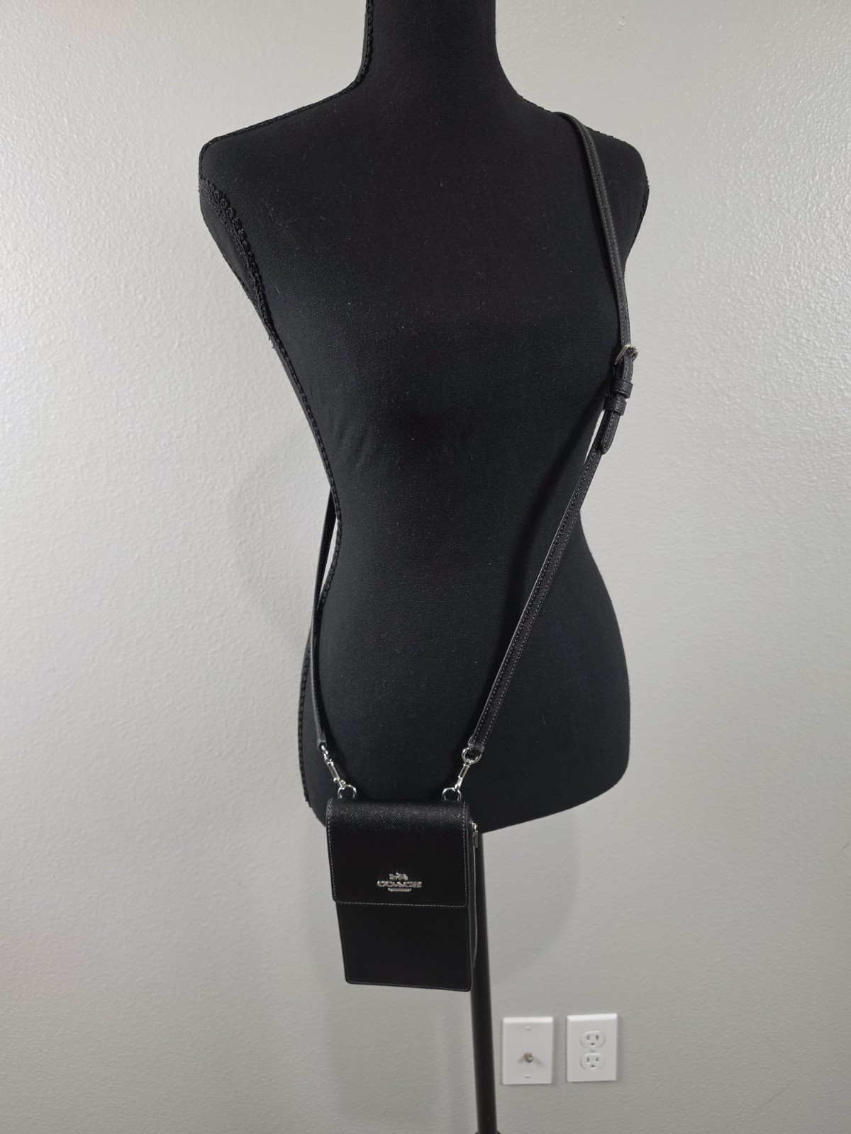 Black Coach Crossbody Badlands Shoulder Bag Leather Purse New