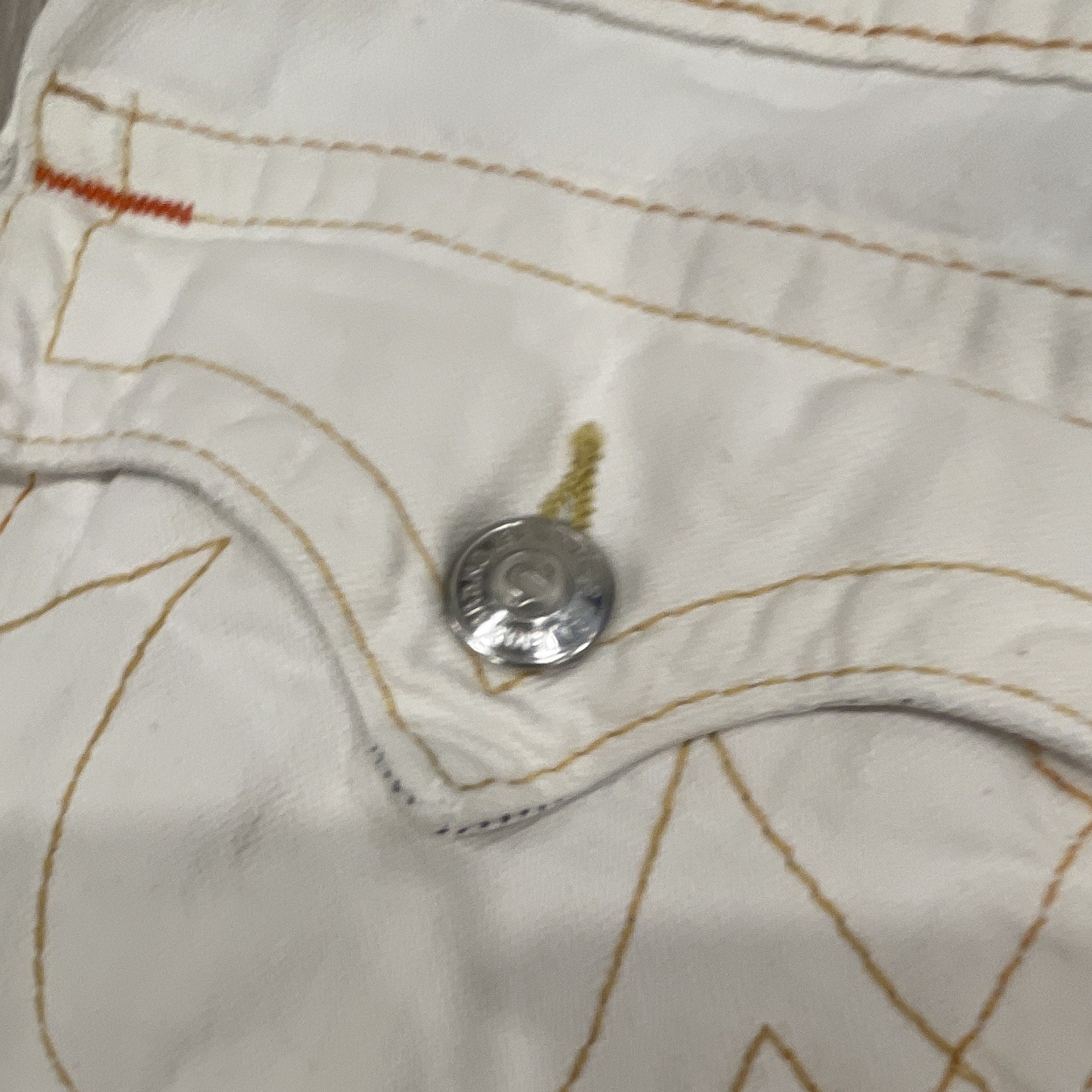 True Religion World Tour Men’s Bootcut Low Rise Light Wash White Denim Jeans