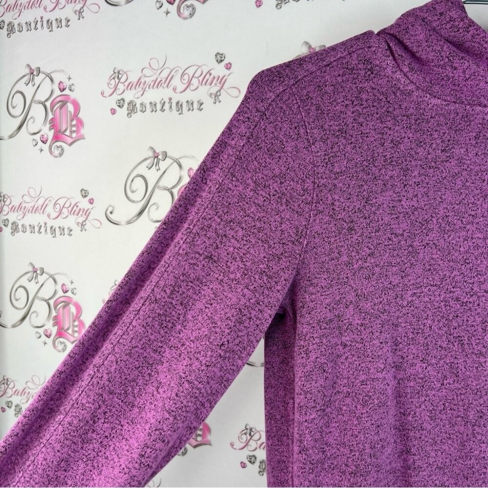 Diadora hoodie sweater heathered black Purple Sweater long sleeve comfy