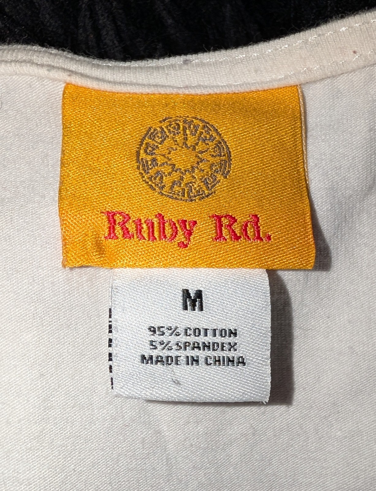 VTG Ruby Rd Top Women Sz M Scoop Neckline Adorned with Studs and Aqua Stones Y2K