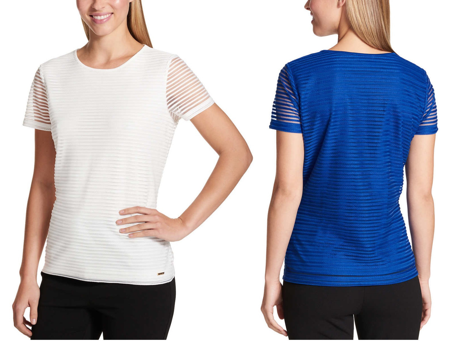 Calvin Klein Ladies’ Stretch Textured Tee (SELECT COLOR / SIZE) *FREE SHIPPING*