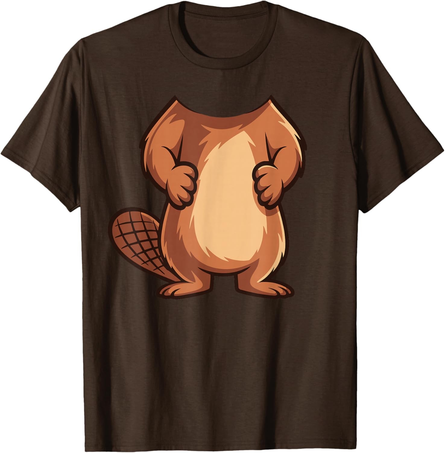 Beaver Shirt Adult Kids Men Women Brown Beaver Costume T-Shirt